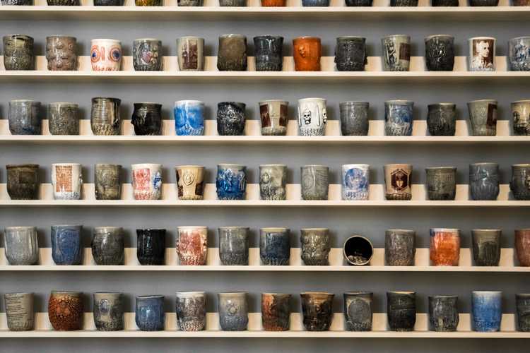 Clay cups in Renwick Gallery